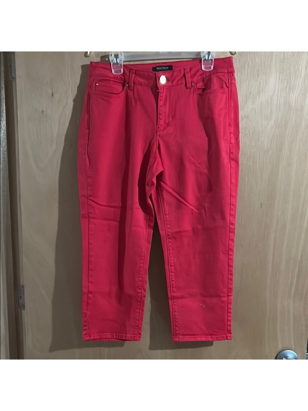 White House Black Market Vibrant Red Cropped Jeans